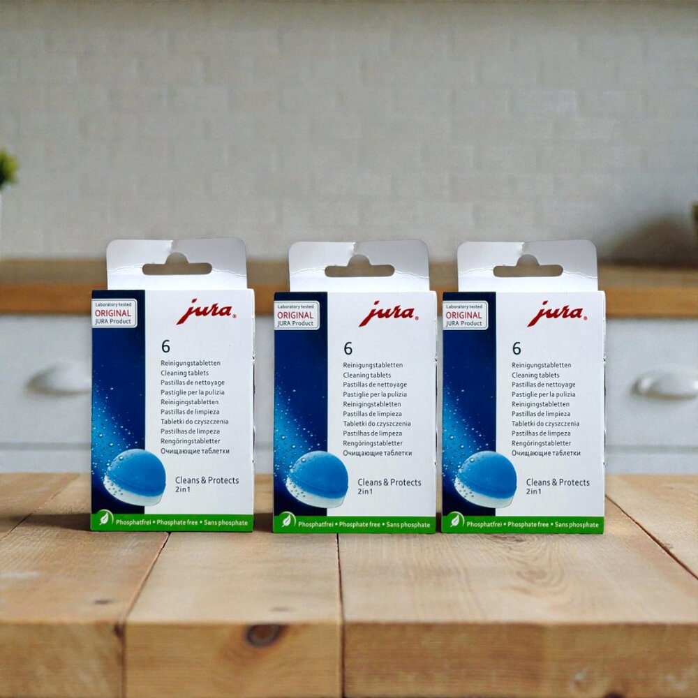 Jura 2 in 1 Cleaning Tablets for JURA Coffee & Espresso Machines Sealed 18 Total